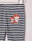Teeny Weeny Play Time Striped Leggings, Navy Stripe product photo View 02 S