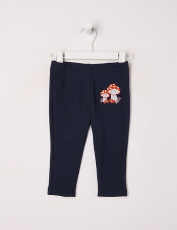 Teeny Weeny Play Time Rib Leggings, Navy product photo