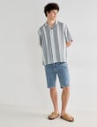 Tarnish Madison Ave Stripe Shirt, Green product photo View 03 S