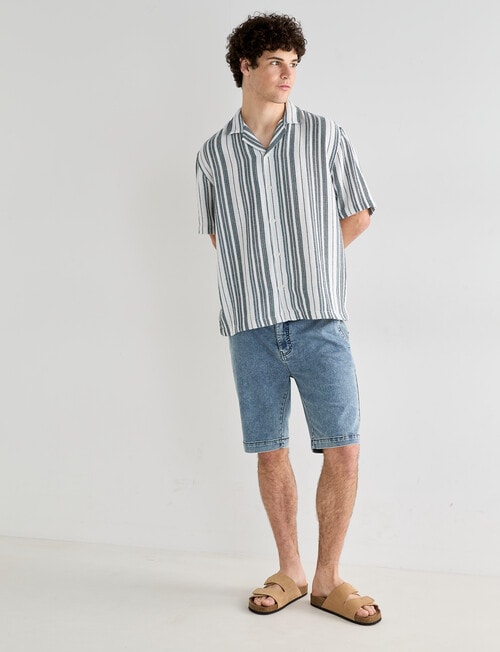 Tarnish Madison Ave Stripe Shirt, Green product photo View 03 L