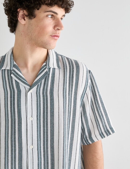 Tarnish Madison Ave Stripe Shirt, Green product photo View 04 L