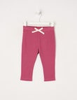 Teeny Weeny Heart and Bow Play Rib Legging, Pink product photo
