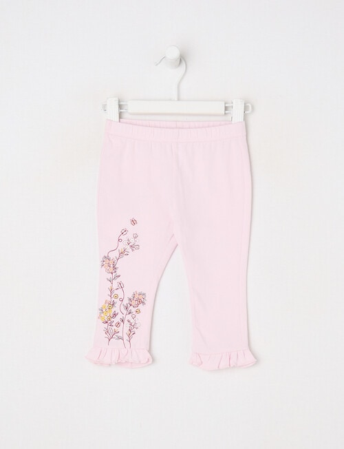 Teeny Weeny Heart and Bow Play Legging, Pink product photo