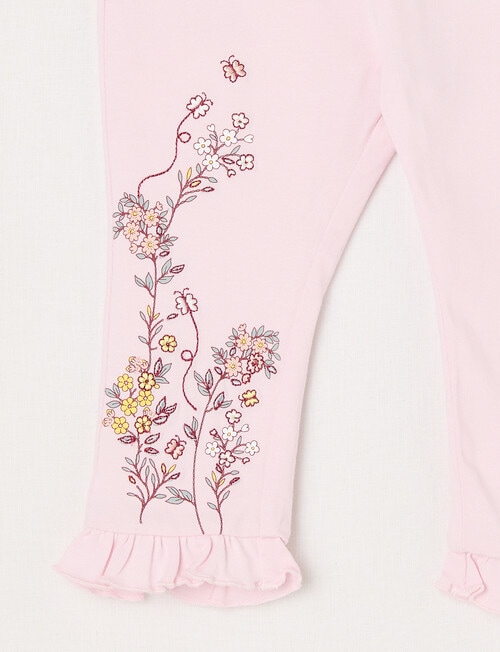 Teeny Weeny Heart and Bow Play Legging, Pink product photo View 02 L