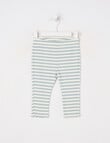 Teeny Weeny Heart and Bow Play Rib Legging, Soft Grass product photo