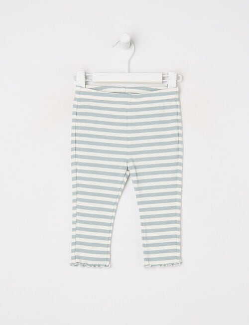 Teeny Weeny Heart and Bow Play Rib Legging, Soft Grass product photo