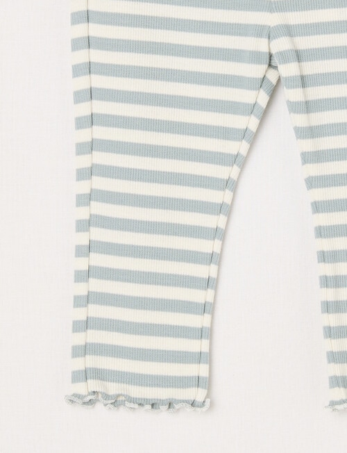 Teeny Weeny Heart and Bow Play Rib Legging, Soft Grass product photo View 02 L