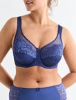 Caprice Milano Underwire Bra, Navy Peony, D-F product photo