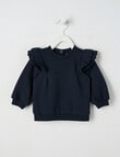 Teeny Weeny Play Time Fleece Frill Sweatshirt, Cream product photo