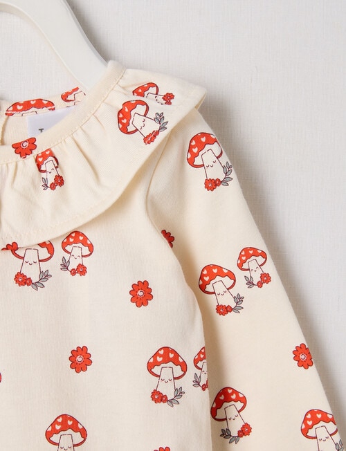 Teeny Weeny Play Time Stripe Top, Mushroom product photo View 02 L