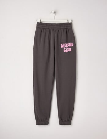 Switch Weekend Club Jogger Trackpant, Charcoal & Bubblegum product photo