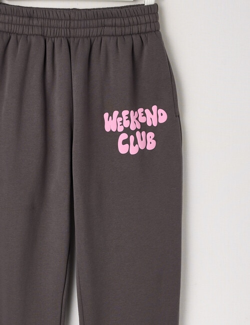 Switch Weekend Club Jogger Trackpant, Charcoal & Bubblegum product photo View 02 L