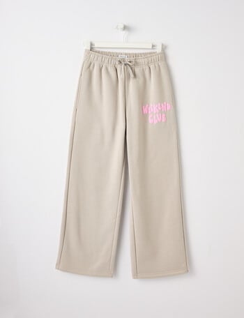 Switch Weekend Club Wide Leg Trackpant, Stone product photo