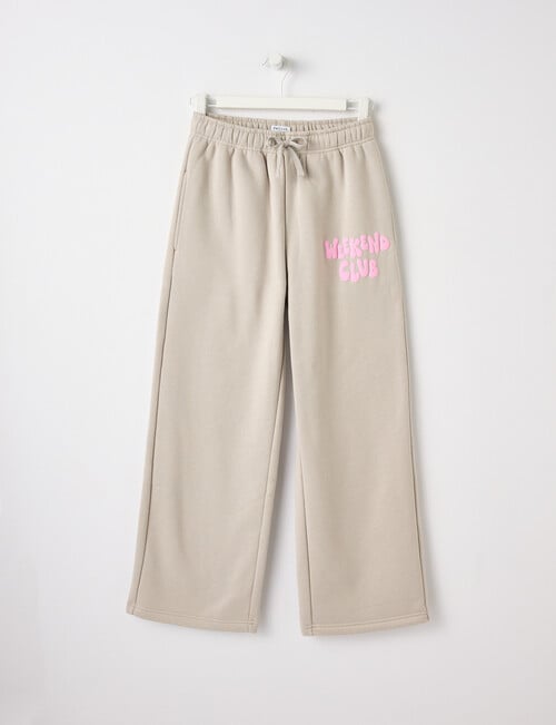 Switch Weekend Club Wide Leg Trackpant, Stone product photo