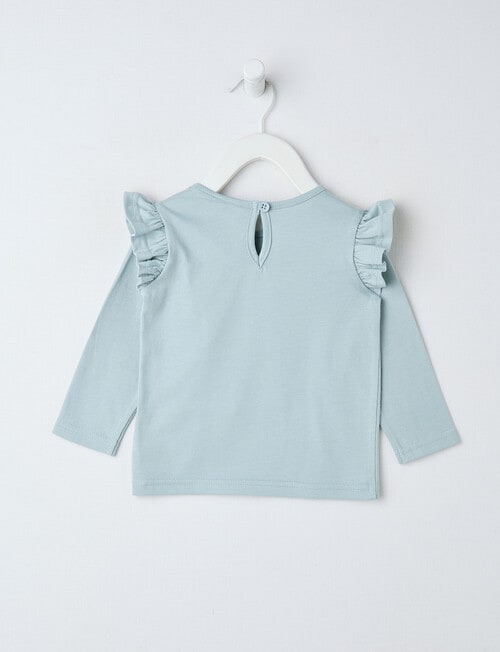 Teeny Weeny Heart & Bow Play Bunny Long-Sleeve Tee, Mint product photo View 03 L