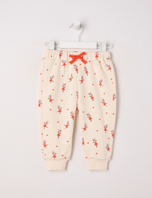 Teeny Weeny Play Time Fleece Ballerina Trackpant, Cream product photo