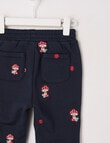 Teeny Weeny Play Time Fleece Mushroom Trackpant, Navy product photo View 03 S