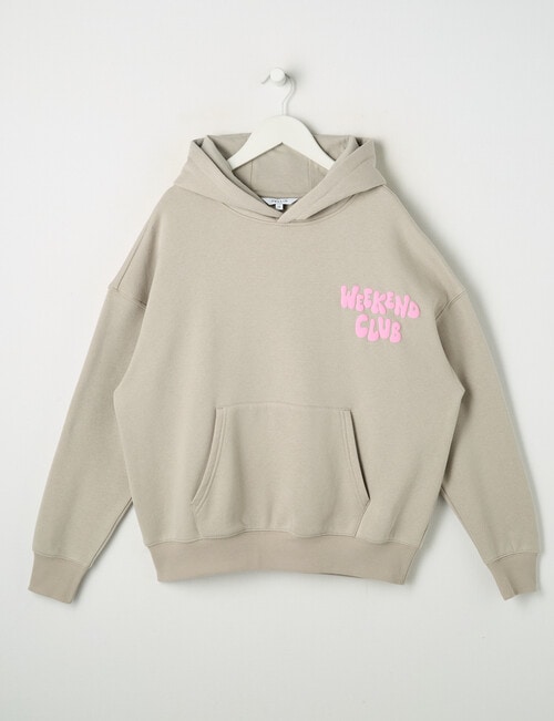 Switch Weekend Club Oversized Hoodie, Stone & Bubblegum product photo
