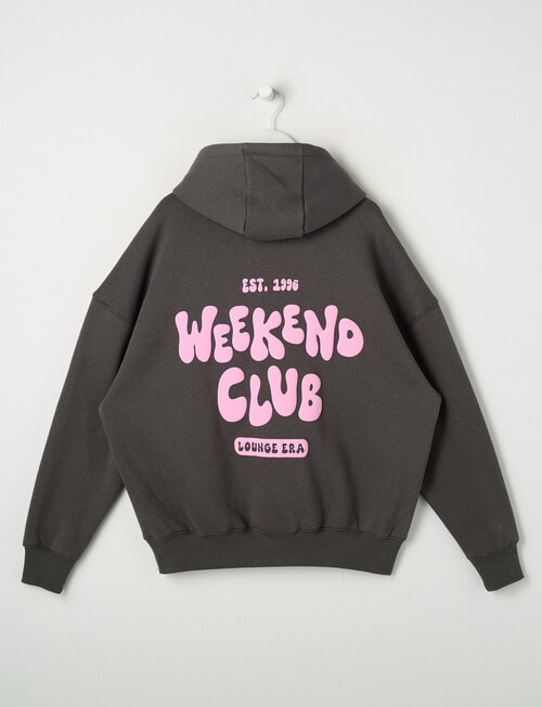 Switch Weekend Club Oversized Hoodie, Charcoal product photo View 04 L
