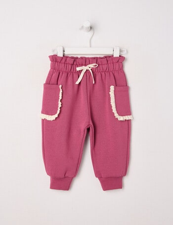 Teeny Weeny Play Time Fleece Trackpant, Pink product photo