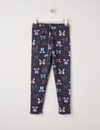 Mac & Ellie Bows Full Length Cosy Fleece Leggings, Charcoal product photo