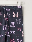Mac & Ellie Bows Full Length Cosy Fleece Leggings, Charcoal product photo View 02 S