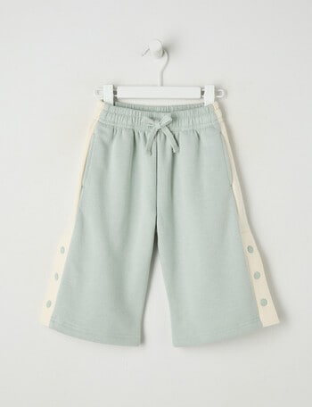 Teeny Weeny Heart & Bows Play Fleece Trackpant, Green product photo