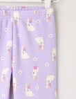 Mac & Ellie Bunny Full Length Cosy Fleece Leggings, Lilac product photo View 02 S