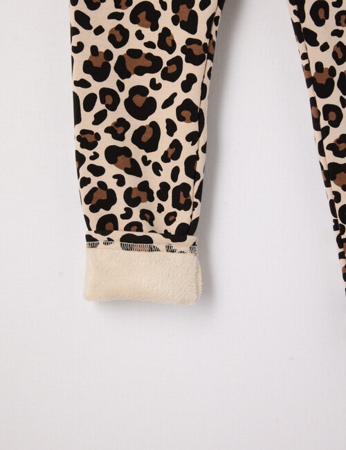 Mac & Ellie Full Length Cosy Fleece Leggings, Natural product photo View 02 L