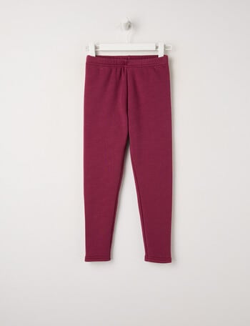 Mac & Ellie Full Length Cosy Fleece Leggings, Berry product photo