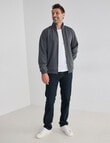 Chisel Fashion Fleece Zip Thru Jumper, Charcoal Marle product photo View 03 S
