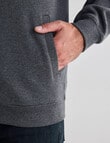 Chisel Fashion Fleece Zip Thru Jumper, Charcoal Marle product photo View 05 S