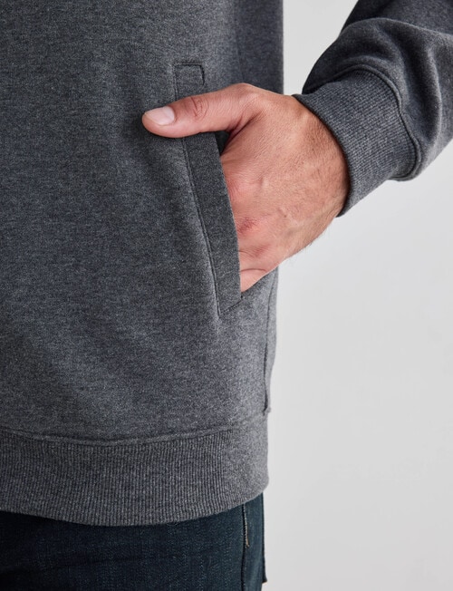 Chisel Fashion Fleece Zip Thru Jumper, Charcoal Marle product photo View 05 L