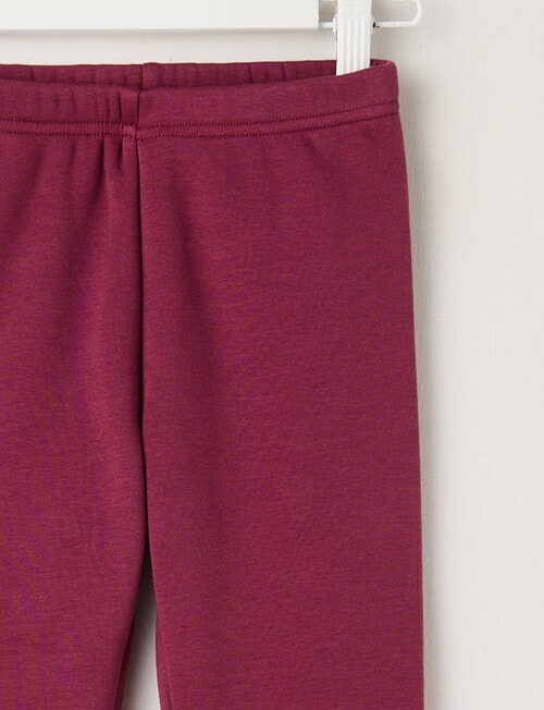 Mac & Ellie Full Length Cosy Fleece Leggings, Berry product photo View 02 L