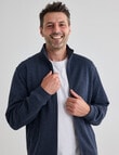 Chisel Fashion Fleece Zip Thru Jumper, Navy Marle product photo