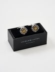 Laidlaw + Leeds Floral Cufflink, Silver product photo View 03 S