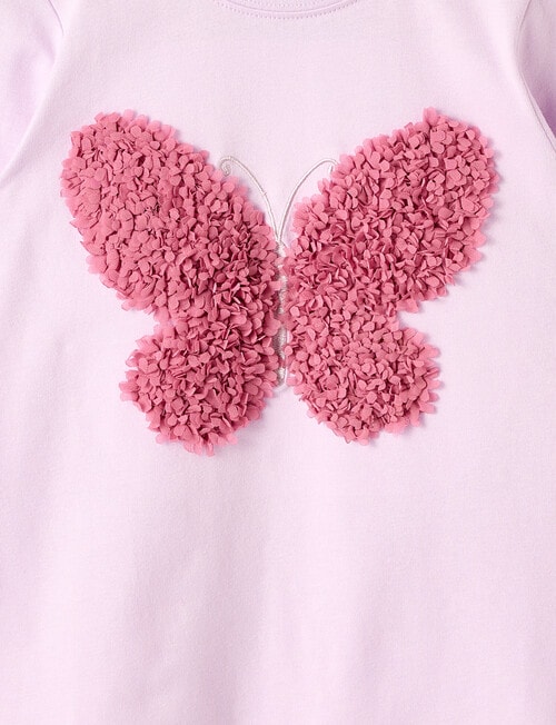 Mac & Ellie Novelty Butterfly Long Sleeve Tee, Lavender product photo View 02 L
