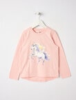 Mac & Ellie Watercolour Unicorn Long Sleeve Tee, Dusk product photo