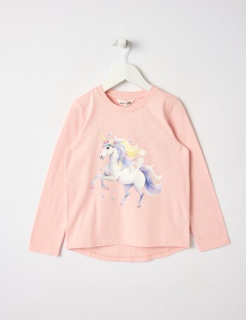 Mac & Ellie Watercolour Unicorn Long Sleeve Tee, Dusk product photo