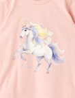 Mac & Ellie Watercolour Unicorn Long Sleeve Tee, Dusk product photo View 02 S