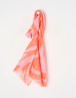 Boston + Bailey Cotton Viscose Geo Print Scarf, Red & Pink product photo