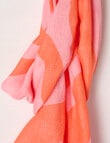 Boston + Bailey Cotton Viscose Geo Print Scarf, Red & Pink product photo View 03 S