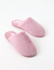 Whistle Accessories Faux Fur Mule Slippers, Tea Rose product photo