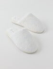 Whistle Accessories Faux Fur Mule Slippers, Ivory product photo