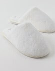 Whistle Accessories Faux Fur Mule Slippers, Ivory product photo View 02 S