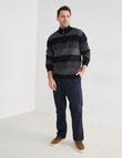 Line 7 Steve 1/4 Zip Jumper, Charcoal product photo View 03 S