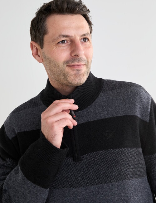 Line 7 Steve 1/4 Zip Jumper, Charcoal product photo View 04 L