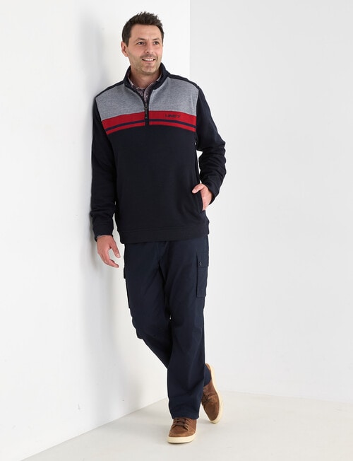 Line 7 Dawson 1/4 Zip Fleece Jumper, Navy product photo View 03 L