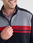 Line 7 Dawson 1/4 Zip Fleece Jumper, Navy product photo View 04 S