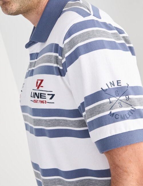 Line 7 Atlas Short Sleeve Polo Shirt, White product photo View 04 L